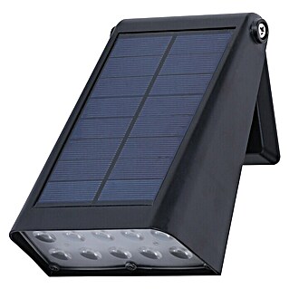 Arte confort Aplique solar LED para exterior Perseo (Célula solar, 2 W, Copolímero de nitrilo acrílico, butadieno y estireno (ABS), Blanco frío, Negro)