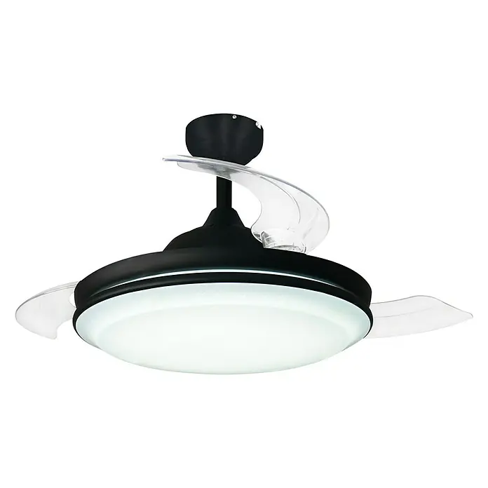 Arte confort Ventilador de techo Etna - Negro mate, 107 cm, 27 W, Blanco neutro - Elegante lámpara de techo con ventilador integrado. La lámpara proporciona una iluminación brillante, mientras que el ventilador garantiza una circulación de aire eficiente.