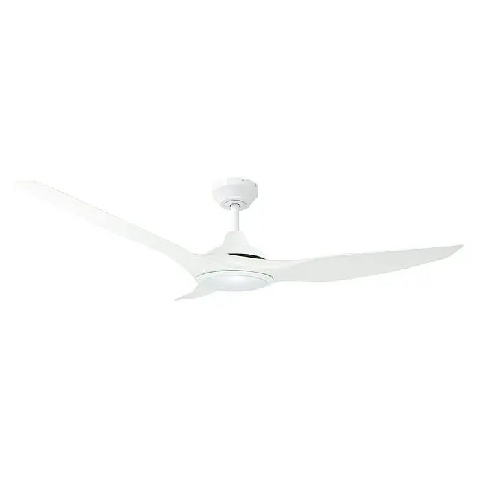 Arte confort Ventilador de techo Velez - Blanco, 132 cm, 35 W, Blanco neutro - Ventilador de techo blanco con tres aspas elegantes para un diseño moderno. Ofrece eficiente circulación del aire en la estancia.