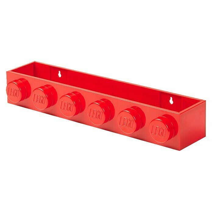 Lego Wandregal (L x B x H: 47,8 x 7,8 x 11,5 cm, Kunststoff, Rot)