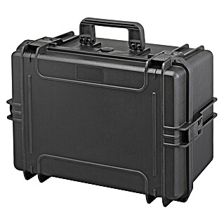 Wasserdichter Koffer MAX505 (L x B x H: 555 x 428 x 306 mm, Mit Würfelschaumstoffeinlage, Schwarz, Kunststoff)