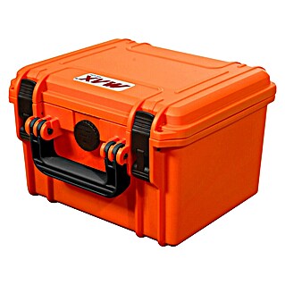 Wasserdichter Koffer MAX235 (L x B x H: 258 x 243 x 168 mm, Kunststoff, Mit Würfelschaumstoffeinlage, Orange)