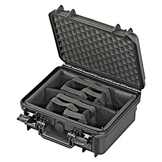 Wasserdichter Koffer MAX300CAM (L x B x H: 336 x 300 x 148 mm, Mit Fototasche, Schwarz, Kunststoff)