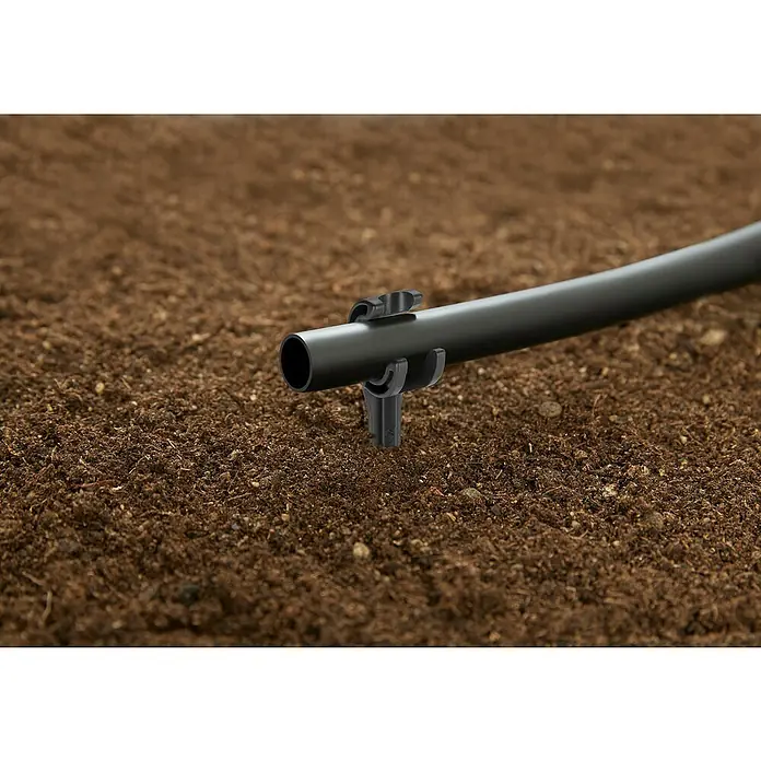 Gardena Soporte para tubo - Diámetro: 4,5 mm, Negro - Tubo de riego con soporte en el suelo. Ideal para un riego eficiente y dirigido en tu jardín.
