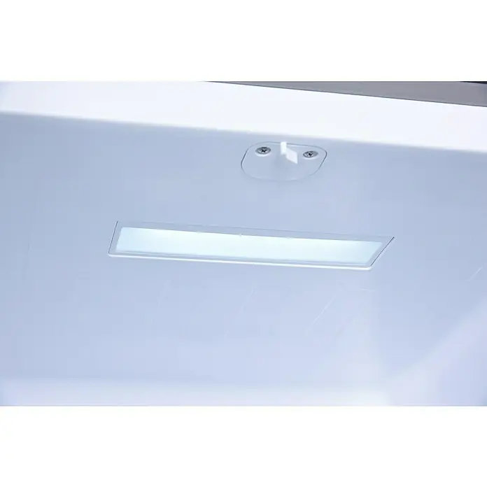 Wolkenstein Kühl-Gefrierkombination FD351.4A NF IX - Nutzinhalt Gesamt: 320 l, 68,5 x 63,5 x 185,5 cm, Inox - Ein Blick in den Innenraum eines Kühlschranks, der mit einer hellen LED-Beleuchtung ausgestattet ist, die für optimale Sicht sorgt.
