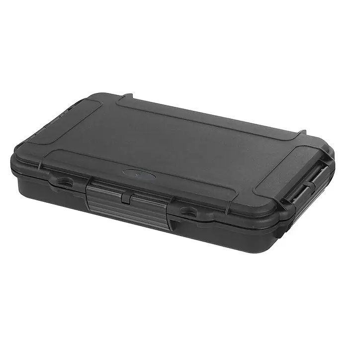 Wasserdichter Koffer MAXGRIP - L x B x H: 350 x 230 x 59 mm, Mit Noppenschaumstoffeinlage, Schwarz, Kunststoff - Schwarzer, robuster und wasserdichter Kunststoffkoffer, ideal für den sicheren Transport empfindlicher Gegenstände.