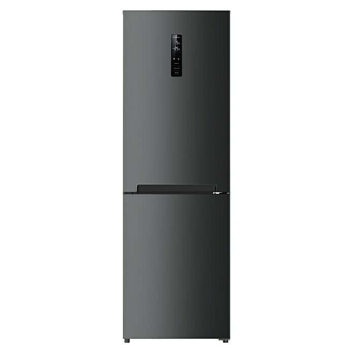 Wolkenstein Kühl-Gefrierkombination WKG315NF BSS-MNutzinhalt Gesamt: 323 l, 69 x 60 x 185 cm, Black Stainless Steel Front View