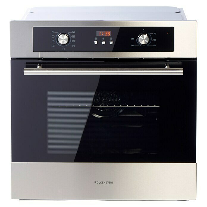 Wolkenstein Einbauherd WF8-2Anzahl Beheizungsarten: 8 Stk., Volumen Backofen: 70 l, Schwarz Front View