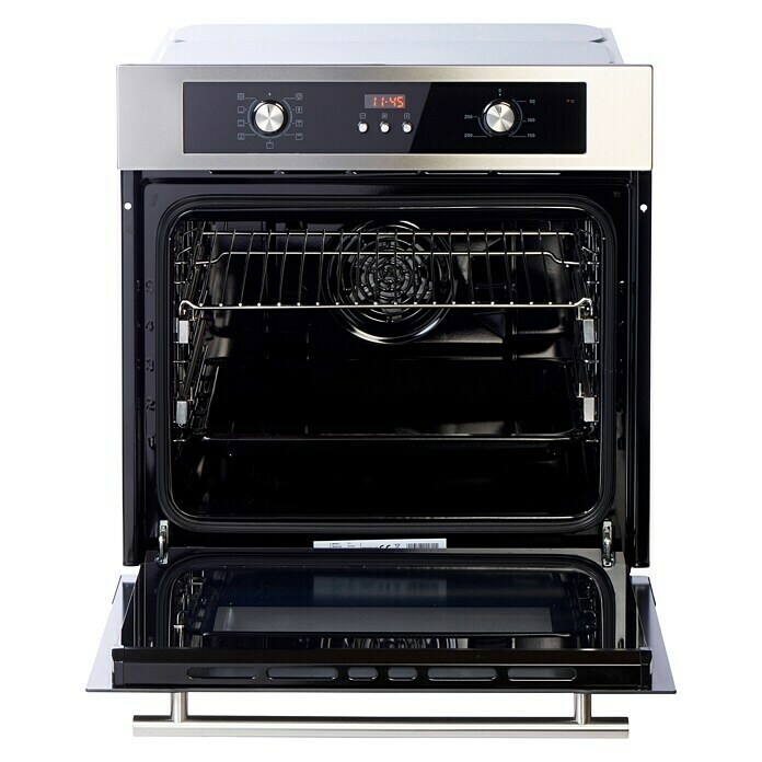 Wolkenstein Einbauherd WF8-2Anzahl Beheizungsarten: 8 Stk., Volumen Backofen: 70 l, Schwarz Front View