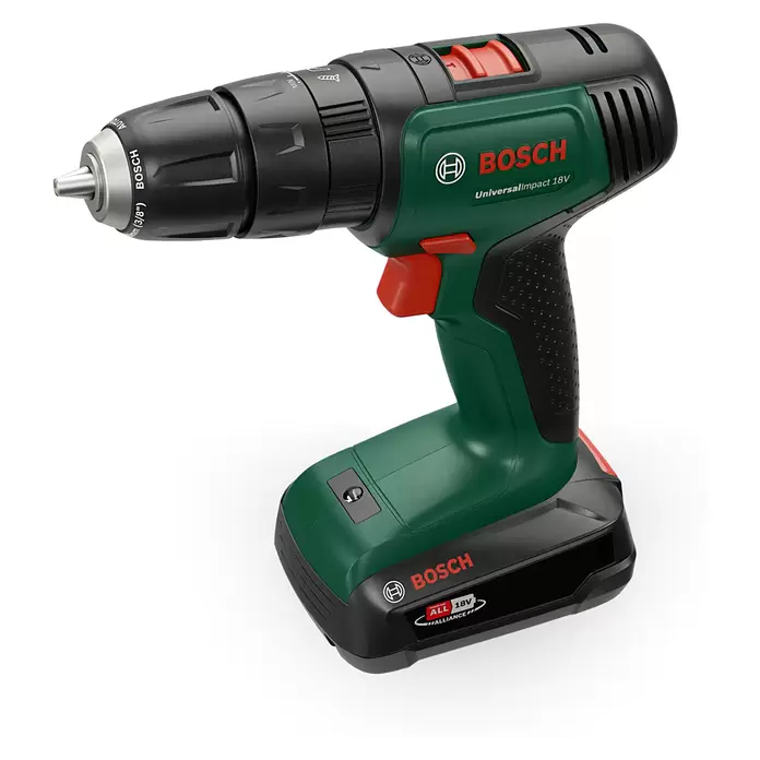 Bosch Power for All 18V Taladro atornillador percutor de batería UniversalImpact 18 - 18 V, 2 baterías, 1,5 Ah, 34 Nm