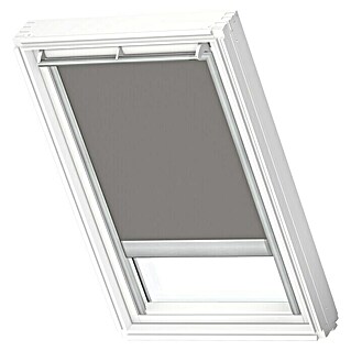 Velux Dachfensterrollo Elektro DML CK02 0705S (Farbe: Grau - 0705S, Farbe Schiene: Aluminium, Elektrisch)