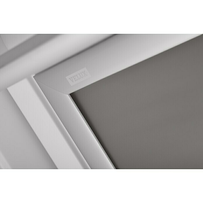 Velux Dachfensterrollo DKL Y45 0705SFarbe: Grau - 0705S, Farbe Schiene: Aluminium, Manuell Detail Shot