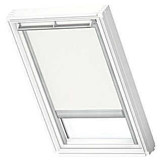 Velux Dachfensterrollo Elektro DML FK06 1025S (Farbe: Weiß - 1025S, Farbe Schiene: Aluminium, Elektrisch)