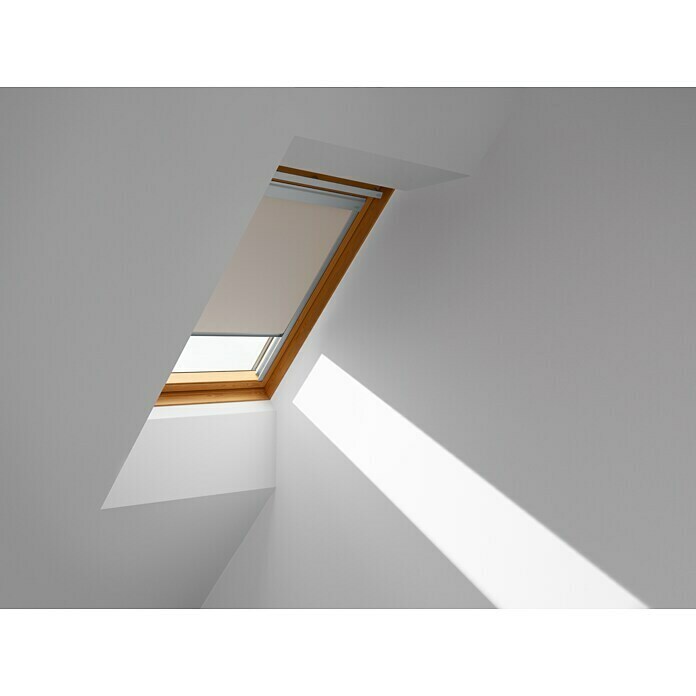 Velux Dachfensterrollo Classic DBL U04 4230 (Farbe: Beige - 4230, Farbe Schiene: Aluminium, Manuell) | BAUHAUS