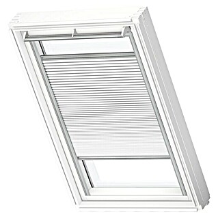 Velux Dachfensterplissee FHC SK08 1045S (Farbe: Weiß - 1045S, Farbe Schiene: Aluminium, Manuell)