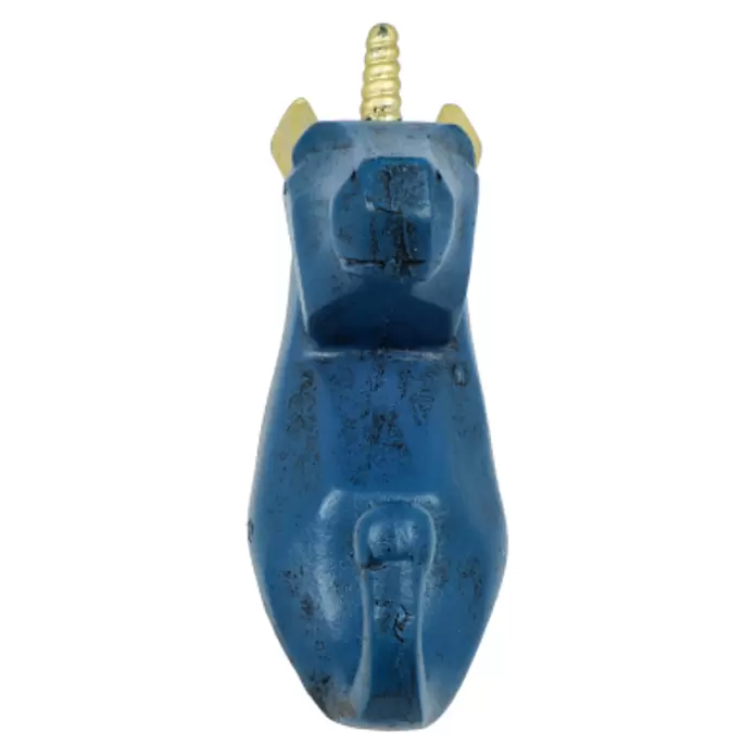 Garderobenhaken Einhorn - L x B x H: 4 x 7 x 12 cm, Blau
