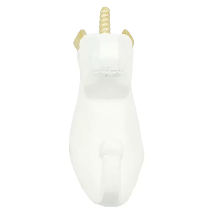Garderobenhaken Einhorn - L x B x H: 4 x 7 x 12 cm, Weiß