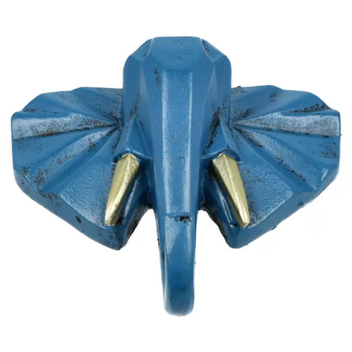 Garderobenhaken Elefant - L x B x H: 10,6 x 4 x 10,8 cm, Blau