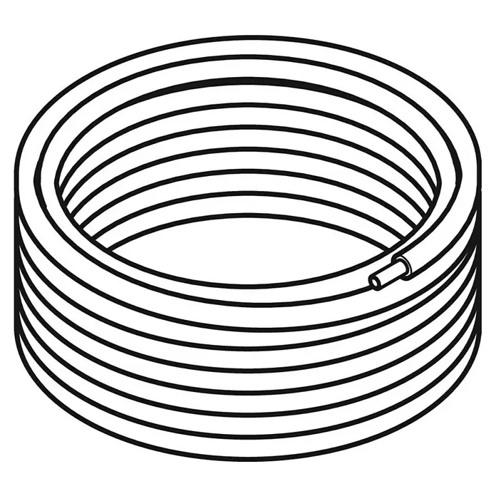 Geberit FlowFit Systemrohr ML 619.100.00.1 - Durchmesser: 16 mm, Länge: 50 m, Wandstärke: 6 mm - Coiled Schlauch aus schwarzem Gummi. Ideal für Bewässerung, Pool oder Garten.