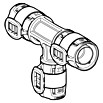 Geberit FlowFit Press-Reduzier-T-Stück 620.131.00.1 (20 x 20 x 16 mm, Durchmesser: 20 mm) | BAUHAUS