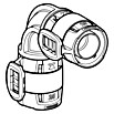 Geberit FlowFit Presswinkel 620.070.00.1 (Durchmesser: 16 mm, 90 °) | BAUHAUS