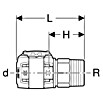 Geberit FlowFit Press-Übergangsstück 620.302.00.1 (Durchmesser: 25 mm, Außengewinde: ½″) | BAUHAUS