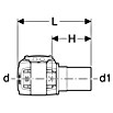 Geberit FlowFit Press-Übergangsstück mit Einschubende 620.241.00.1 (Passend für: Verbundrohre 20 mm, 20 x 18 mm) | BAUHAUS
