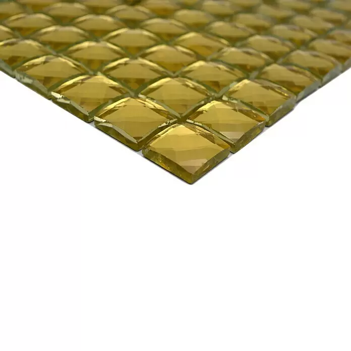 Mosaikfliese Quadrat Crystal XCM GO823 - 30 x 30 cm, Gold, Glänzend - Detailaufnahme
