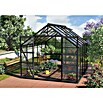 Vitavia Gewächshaus (3,21 x 2,57 x 2,3 m, Farbe: Anthrazit, Einscheibensicherheitsglas (ESG), 3 mm)