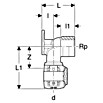 Geberit FlowFit Press-Anschlusswinkel 620.761.00.1 (Durchmesser: 20 mm, Länge: 3,6 cm) | BAUHAUS