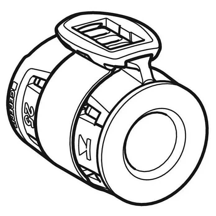 Geberit FlowFit Endstopfen 620.740.00.1 - Durchmesser: 16 mm - Bild eines Geberit-Ventils.