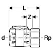 Geberit FlowFit Press-Übergangsnippel 620.410.00.1 (Durchmesser: 16 mm, Innengewinde: ½″) | BAUHAUS
