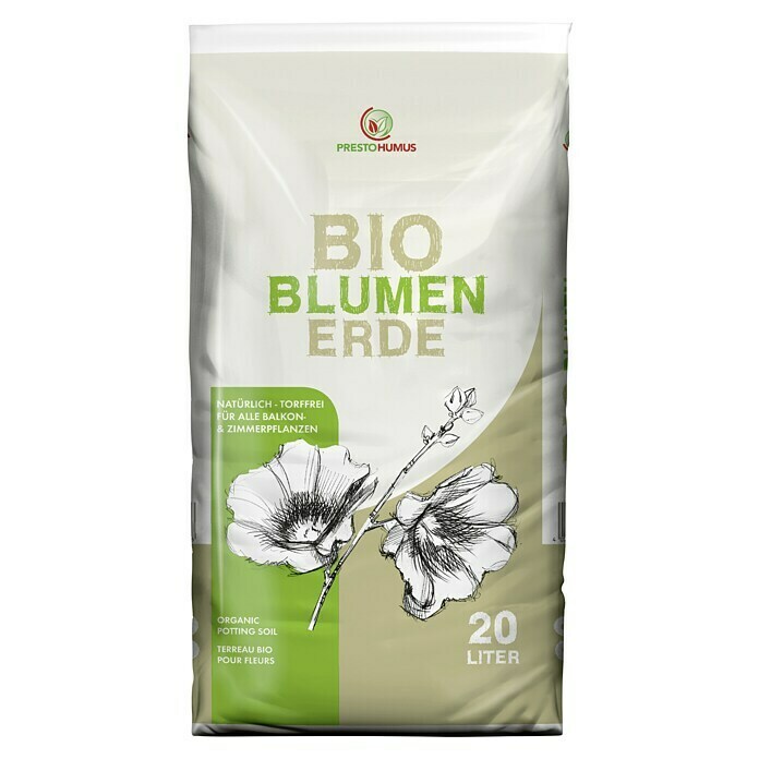 Presto Humus Bio Blumenerde20 l, Torffrei Front View