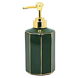 Aquasanit Emerald Dispensador de jabón (Cerámica, Verde/Dorado)