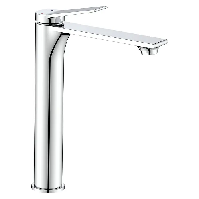 Grifo de lavabo de caño alto Surf - Cromo, Brillante - El elegante grifo alto para lavabo cromado, con su diseño moderno, es un verdadero centro de atención. Perfecto para cualquier baño moderno.