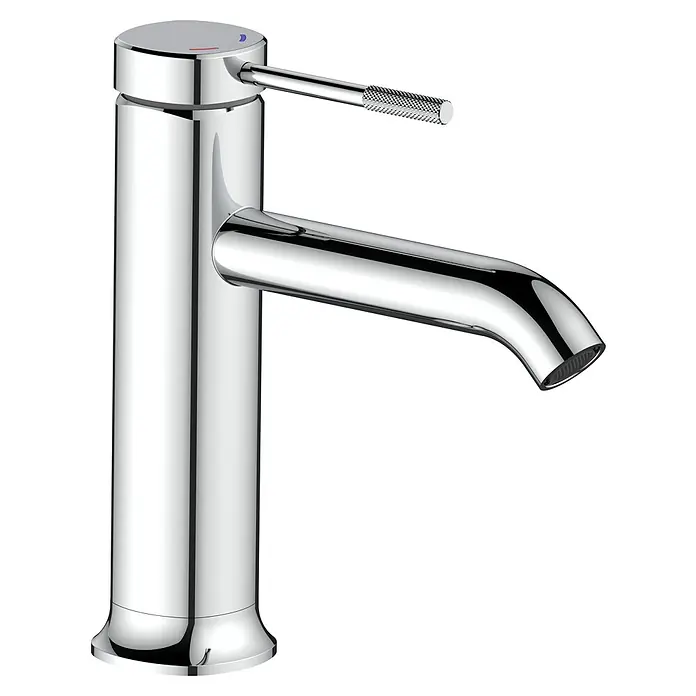 Grifo de lavabo Riviera - Cromo, Brillante - Elegante grifo cromado con maneta de palanca para baños modernos.