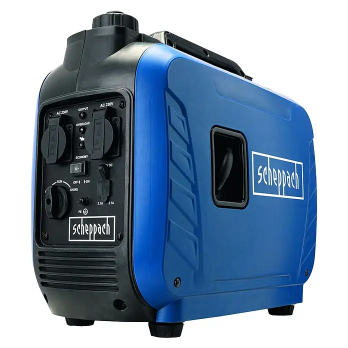 Scheppach Inverter-Stromerzeuger SG 2500 i - 2 kW, Tankvolumen: 4,1 l - Hier ist ein Scheppach Stromerzeuger, ein kompaktes und leistungsstarkes Gerät zur Stromversorgung.