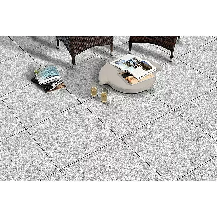 Terrassenfliese Cera 3.0 - 40 x 40 x 3 cm, Granito Montorfano, Matt - Stimmungsaufnahme