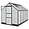 Vitavia Gewächshaus (3,23 x 1,95 x 2,07 m, Glasstärke: 6 mm, Polycarbonat, Anthrazit)