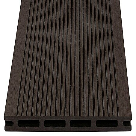 WPC-Terrassendiele Dark Brown (300 x 13,5 x 2,1 cm, Dunkelbraun)
