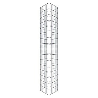 Gabiona Gabionensäule (37 x 37 x 160 cm, Stahl, Maschenbreite: 50 mm, Maschenhöhe: 100 mm, Spirale)