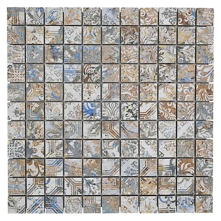 Mosaikfliese Quadrat Curtain 25 Strong Colour Mix CV 25MSC