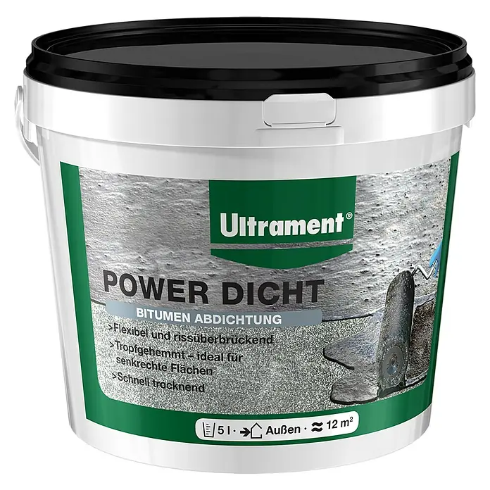 Ultrament Bitumendichtstoff Power Dicht5 l, Bitumen, Lösemittelfrei