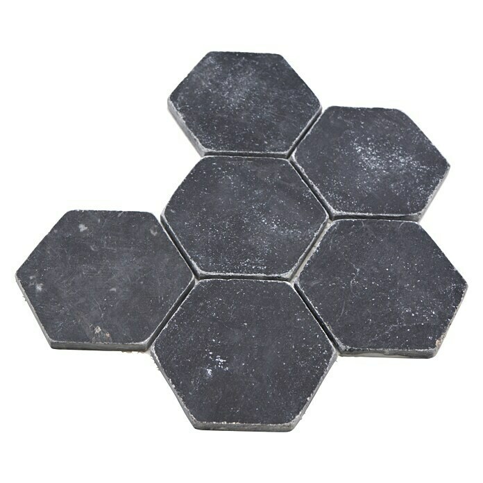 Mosaikfliese Hexagon Nero Antique Marble XNT HX143 (19,9 x 26,2 cm, Schwarz, Matt) | BAUHAUS