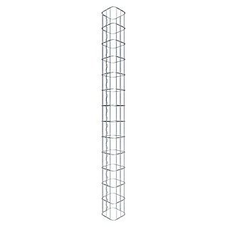 Gabiona Gabionensäule (17 x 17 x 130 cm, Metall, Maschenbreite: 50 mm, Maschenhöhe: 100 mm)