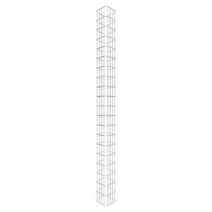 Gabiona Gabionensäule (22 x 22 x 200 cm, Metall, Maschenbreite: 50 mm, Maschenhöhe: 100 mm) | BAUHAUS