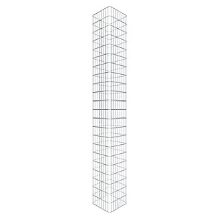 Gabiona Gabionensäule (42 x 42 x 220 cm, Metall, Maschenbreite: 50 mm, Maschenhöhe: 100 mm)