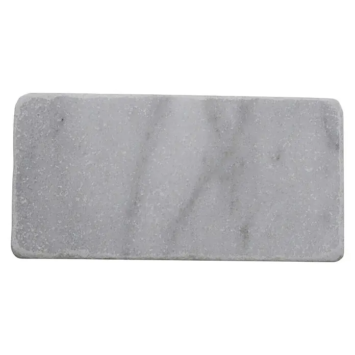 Antikmarmorfliese Ibiza White - 15 x 7,5 cm, Weiß, Matt - Rechteckige Marmorplatte in grau-weißer Farbe für stilvolle Dekorationen und Präsentationen.