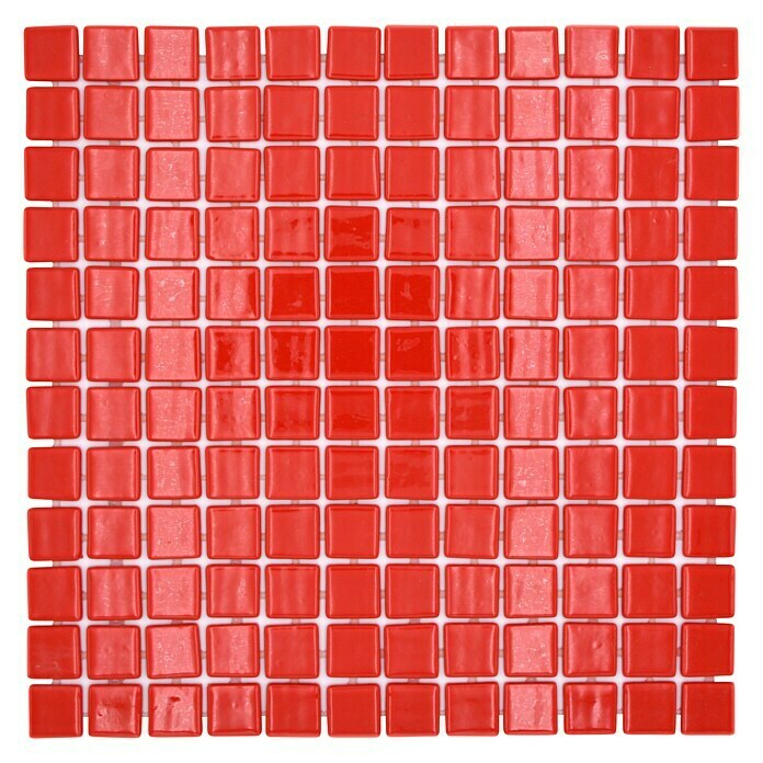 Mosaikfliese Quadrat Eco Lisos VP25808PUR31,6 x 31,6 cm, Rot, Glänzend Top View