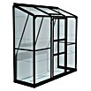 Vitavia Gewächshaus (0,69 x 0,93 x 1,82 m, Glasstärke: 3 mm, Anthrazit/Schwarz)